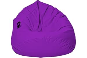 MB MILLINDABAG MILLINDABAG Kastanie Tropfenform Sitzsack für Kinder Jugendliche und Erwachsene Beanbag Kissen Indoor & Outdoor Gaminggeignet bereits gefüllt Sitzkissen Bodenkissen (Lila, XL-Durchmesser 77 cm)