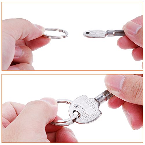Lictin 20 Kleine Abnehmbare Drehverschlüsse für Schlüsselringe und 20 Silber Schlüsselkette für DIY - 4