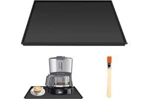 HOMURY Alfombrilla de Silicona para Cafetera, 48 x 30 cm, Antideslizante, Accesorio Barista