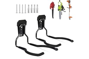 HiNADA Crochets Coupe-Bordures, Support Balais Mural, Crochet Muraux Garage, Cintre pour Outils électriques Jardin, Tondeuse Corde, Porte Désherbage