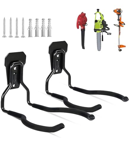 Support Mural Rangement Outils De Jardin HORUSDY 162,6 Cm - Porte-Outils Robuste Avec Crochets Antidérapants Pour Balais, Râteaux Et Serpes