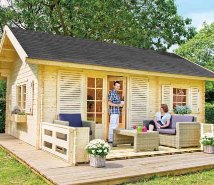 Preisvergleich Produktbild Gartenpro Blockbohlenhaus Kanada