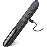 【Rechargeable 】NORWII N76 Wireless Presenter Rechargeable 100M/330FT, Hyperlink Volume Presentation Clicker for Powerpoint Re