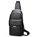 Produktbild Brusttasche Herren Leder Umhängetasche Lässig Joker Erste Schicht Leder Kleiner Rucksack Herren Tasche (Farbe : Black)