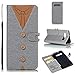 Produktbild Galaxy S10 Plus Hülle, Leder Tasche Handyhülle Flip Wallet Schutzhülle für Samsung Galaxy S10 Plus mit Ständer und Kartenfächer/Magnetverschluss (Grau)