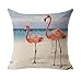 Produktbild Aoligei Flamingo Flachs Kissen Kissen 45 * 45 cm (mit Kissen)