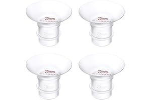 GOCROWEEN 4 Stücke Flanscheinsätze 20mm für Momcozy M9/M6/M5/S12 Pro/S9 Pro/Medela/Spectra/Bellababy/Lansinoh/Elvie/Nuliie/KISSBOBO/ANWIKE 24mm milchpumpe,für 24mm Flansch/Schild der meisten Pumpen