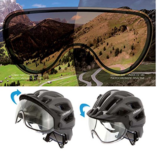 Slokker Fahrradhelm, Radhelm, Radsport PENEGAL mit verstellbarem, selbsttönendem (photocromatischem) Visier Weltneuheit - 7