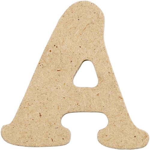 BUDILA® Holzbuchstabe A 4cm hoch MDF naturfarben