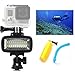 Price comparison product image Orsda® Deep Sea Diving High Power Video Diving Light - 40M Waterproof 20 LED Diving lamp video light for GoPro Hero 4 3+ 3 Sports Camera Black +bar OR006F