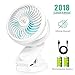 Produktbild IREENUO Mini Ventilator Clip Lüfter 4400mAh Batterie Betrieben USB Tisch Lüfter Tragbar Personal Lüfter Kleiner leiser Lüfter fürs Büro, Zu Hause,Reise,Camping,Kinderwagen(Weiß)