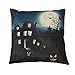 Produktbild Amazingdeal365 Halloween Stil Baumwolle Leinen Kissenbezug Startseite Schlafzimmer Sofakissen Kissenabdeckung 45*45cm (3)