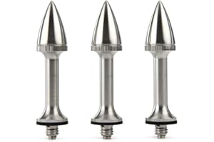 3 Legged Thing Stilettoz Elevated Spiked Footwear for Camera Tripods - Set of 3 Stainless Steel Tripod Feet for Stability on Muddy or Rocky Surfaces (LEGSTILZ)