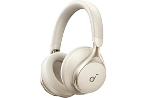 soundcore by Anker, Space One Kabellose Over-Ear Bluetooth Kopfhörer, Aktives Noise Cancelling, 2X stärkere Stimmunterdrückung, 40h Wiedergabe, App, Hi-Res Audio, Bluetooth 5.3 (Cafe Latte)