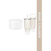 Mamastuff Stanley Quencher 1.18 Lt Uyumlu Silikon Koruyucu Altlık Taban 7.5 Cm - Simli Silver G&uuml;m&uuml;ş