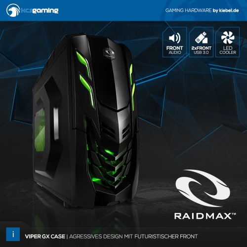 KCSgaming [184248] Gamer-PC Intel i5-6500 (4×3.2GHz) | 8GB DDR4-2133 | 1TB HDD | NVIDIA GeForce GTX 960 4GB | USB3 | Sound | LAN | 500W - 6