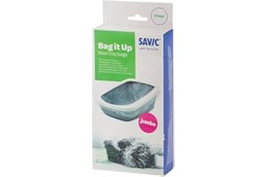 GNCPETS Savic Sac 67 x 48 cm La solution idéale pour l'hygiène des chats et l'élimination des odeurs dans les plateaux – Changement hygiénique de la litière pour chat – 1 paquet (1 x 6 sacs)