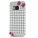 Produktbild Spritech (TM 3D Handmade Fashion Girl Frau Extreme Luxus Bling Strass Design Schöner Rosa Schleife Decor Clear Hard Caver Fall, Kunststoff, style-19, HTC M9