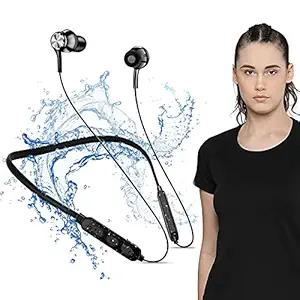 NOYMI et147 Wireless Bluetooth In Ear Neckband Earphone with Mic (Black)