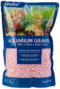 Marina Decorative Aquarium Gravel, 2 kg (Pink)