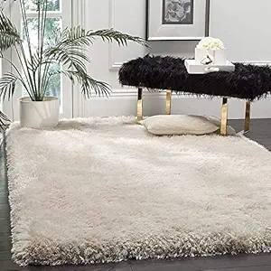 Naim Carpets Handmade Microfiber Cozy Super Soft & Plush Fluffy Shaggy Carpets with 2