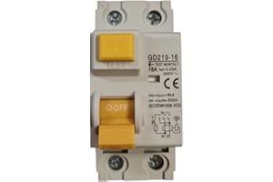 VIDOELETTRONICA Interrupteur différentiel de sauvetage pour interrupteur différentiel Gd219 1P + N 16 A 20 A 25 A 32 A 63 A 230 V 220 V 50 Hz 60 Hz avec protection contre la surintensité et la dispersion