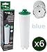 Produktbild 6 x FilterLogic CFL-802B - Filterpatrone ersetzt Jura ® Claris BLUE Nr. 71311 / 71312 / 67007 und Claris ENA Wasserfilter für Jura Kaffeemaschine / Kaffeevollautomat - Sechseck Filter Steckpatrone