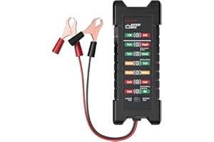 MEROURII 12V/24V Car Battery Tester, LED Voltage Tester Digital Auto Battery Charging System Tester for Truck Motorcycle SUV