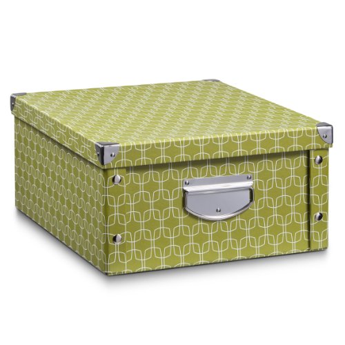 Zeller 17698 Aufbewahrungsbox"Texture", Pappe, L 40 x B 33 x H 17 cm, pistazie