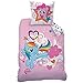 Produktbild Ragusa-Trade My little Pony Rainbow Sky Bettwäsche Set für Mädchen, Baumwolle, 135 x 200 cm und Kissenbezug 80 x 80 cm, rosa