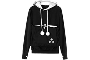 Angel ZYJ Damen Pullover Kapuzenpullover mit Katzen Hund Tasche Hundetasche Katze Sweatshirt Pulli Hoodie Kapuze Katzenpulli Beutel Langarm Herbst Winter große größen
