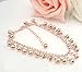 EQLEF® Fashion Rose Gold Planted Diamonds Bells Anklet for Woman