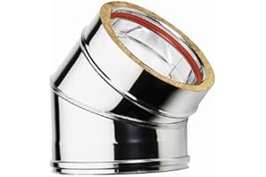 SGM CLIMA SRLS AIR EVOLUTION Codo de 45° para chimenea de acero inoxidable de doble pared (DN 150-200)