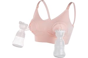 LEAPOVER Women Hands Free Breast Pump Breast Feeding Pump Pumping Bra Maternity Adjustable Nursing Bra