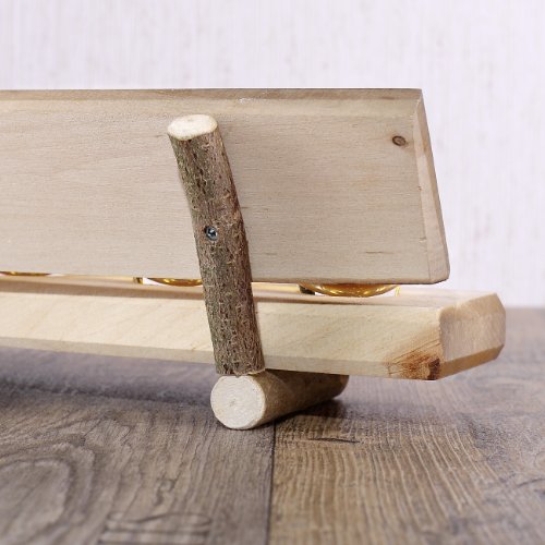 Cera & Toys® Holzbank mit 4 Schnapsgläser + gratis Gravur des Namens – Nicht lange schnacken - 4