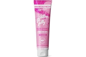 ENERGIE FRUIT - Gelée Fixante Coiffante Cheveux Plaqués - 98% d'ingrédients d'origine naturelle - Aloe Vera - Sans résidu blanc - Sans Effet Carton - Tenue Longue Durée - 140ML