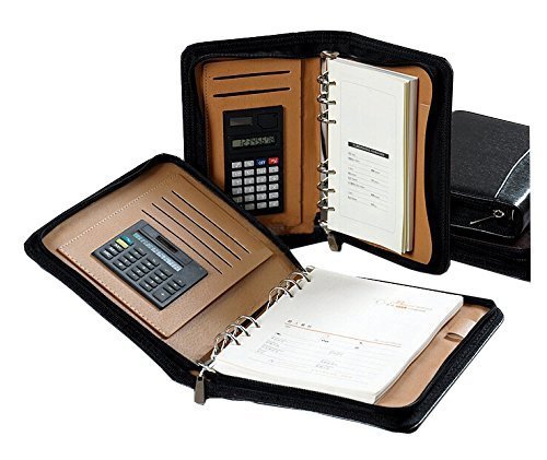 PU Leather Geschwirrt Conference Folder Faux Leather A5 Bräun You, At Free Paper Inserts and Calculator