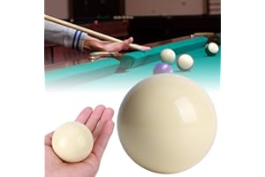 YUMILI Billiards Balls, Pool Table Pool Cue Ball White Smooth Roundness Standard for Training and Playing 2pcs 5.72 cm/ 2.25 inch