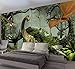 Produktbild Tapete 3D Stereo Dinosaurier Thema Große Wandbilder Primitive Wald Wohnzimmer Schlafzimmer Hintergrund Dekor Wandbild-(W)400x(H)280cm Silk Cloth