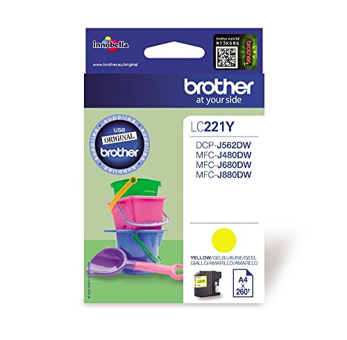 Brother Original Tintenpatrone LC-221Y (gelb) (kompatibel mit Brother DCP-J562DW, MFC-J480DW, MFC-J680DW, MFC-J880DW) - 2