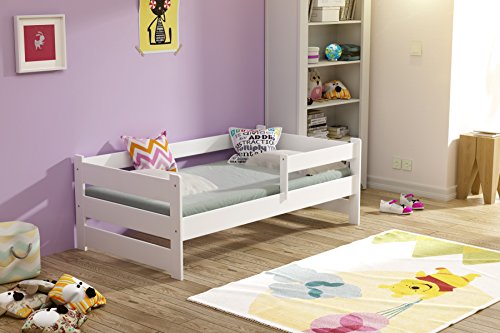 Preisvergleich Produktbild Kinderbett Jugendbett 140x70 160x80 Massivholz Moli (140x70 ohne Schublade)