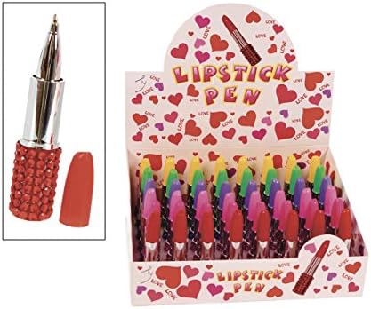 36X LIPSTICK PENS ASSORTED COLOURS AND DESIGNS BULK WHOLESALE STOCKING FILLERS LOOT BAGS PARTY BAGS