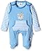 SALT AND PEPPER Baby Boys Crew Neck Long Sleeve Footies, Blue (milky blue 404), 0 - 3 Months