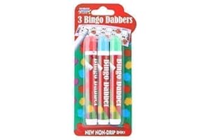 THE HOME FUSION COMPANY Lot de 3 marqueurs fantaisie Bingo Dabbers Couleurs assorties Encre anti-goutte