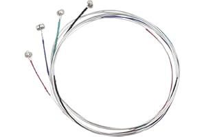 CERIOLL Uniwersalny zestaw strun skrzypiec 4/4 (G-D-A-E), zapasowe struny stalowe skrzypce, 1 kompletny zestaw