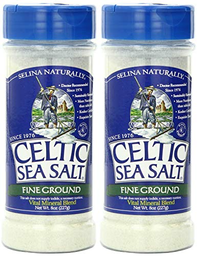 Celtic Sea Salt Agitador de suelo fino, 8 onzas, paquete de 2