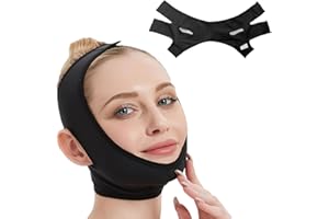 QOMJUFA V Line Lifting Mask,Correa Facial,V Line Lifting Mask Correa Facial,Apto para todos, negro