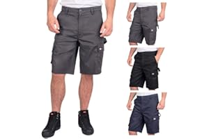 Lee Cooper Workwear Short Cargo Classique pour Homme, Gris, 40W