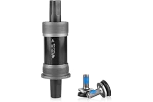 equlup Movimento Centrale Conico Quadrato, 5 Dimensioni Movimento Centrale Bici ASSE Manovella Foro Quadrato 68x118/120/122.5/124.5/127.5mm Cuscinetti Sigillati Parti per Bici