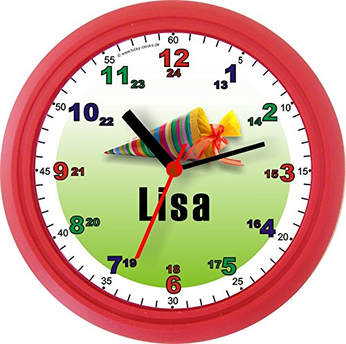 Lucky Clocks FUSSBÄLLE originelle Wanduhr für Fußballer und Fußballfans für jeden Anlass mit jeder Beschriftung und jedem Vornamen Namen erhältlich auch ganz neutral - 2